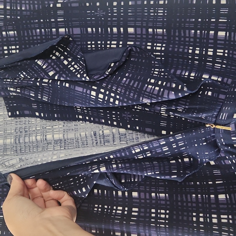 TORY BURCH | $275 Clementine Plaid A-Line Dress - Picture 6 of 10